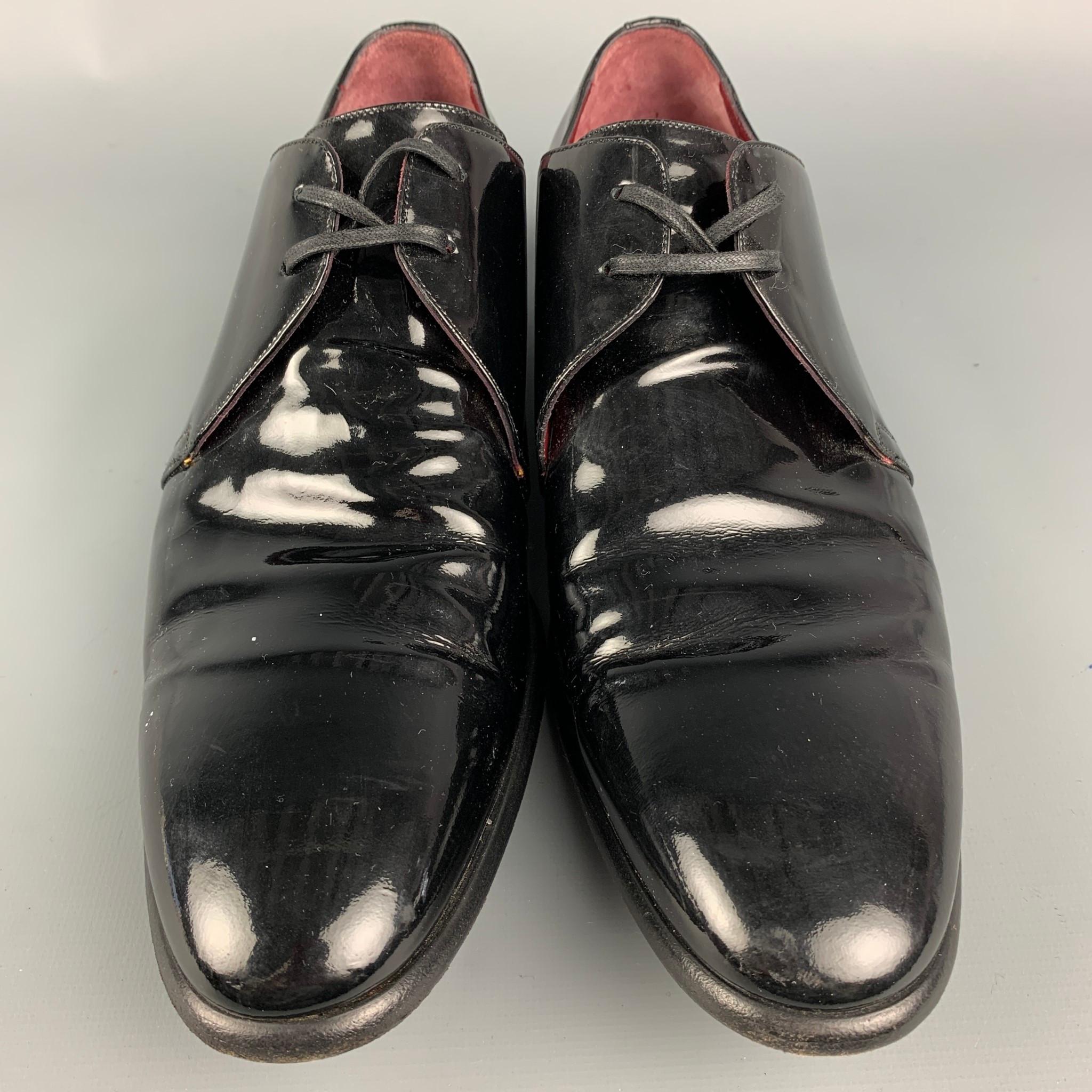 Men's DOLCE & GABBANA Size 8.5 Black Leather Lace Up Shoes
