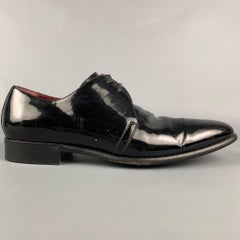 DOLCE & GABBANA Size 8.5 Black Leather Lace Up Shoes