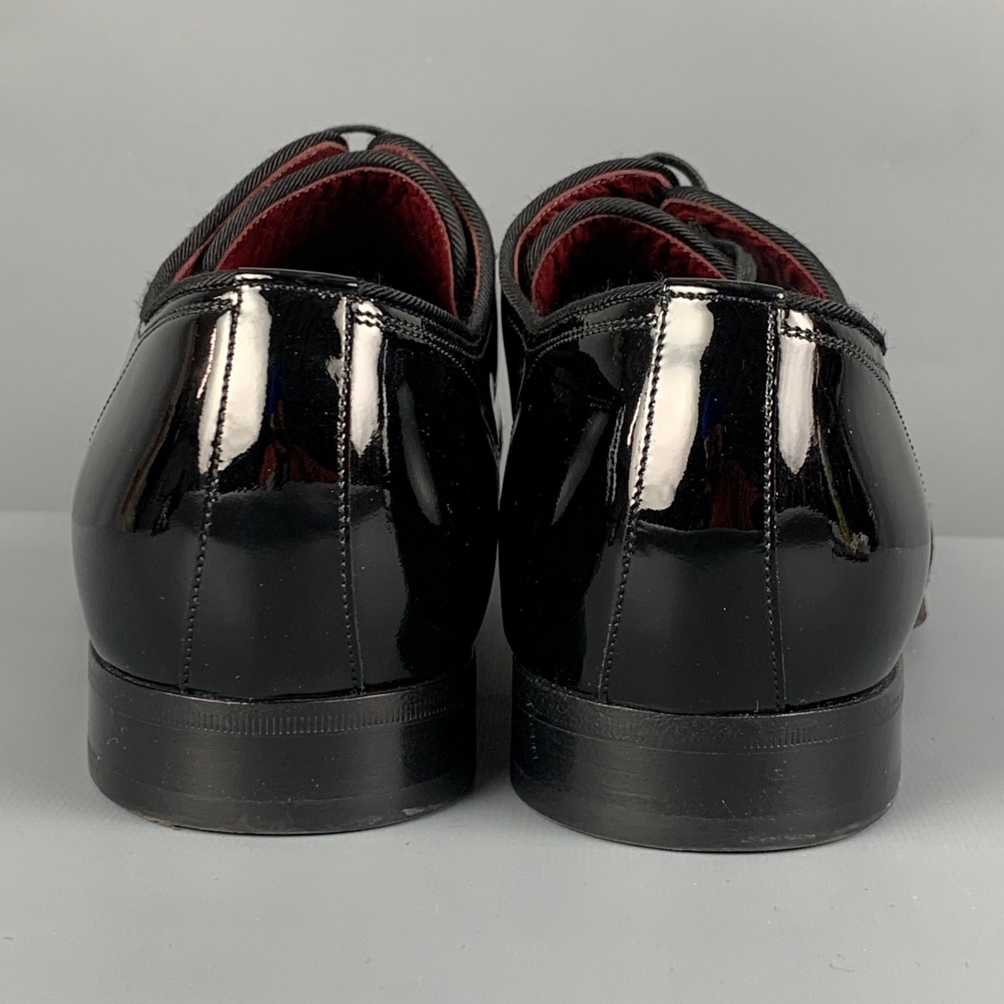 Men's DOLCE & GABBANA Size 9 Black Leather Lace Up Shoes
