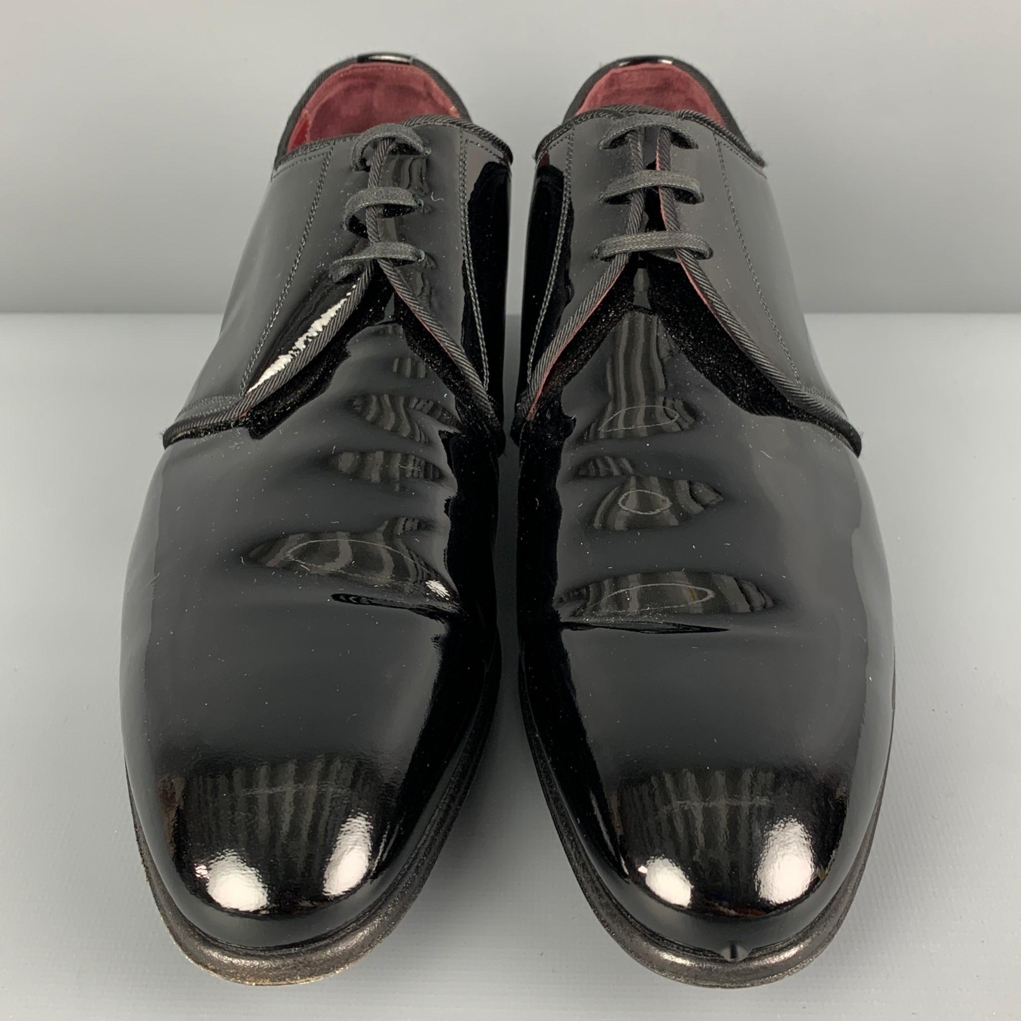 DOLCE & GABBANA Size 9 Black Leather Lace Up Shoes 1