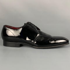 DOLCE & GABBANA Size 9 Black Leather Lace Up Shoes