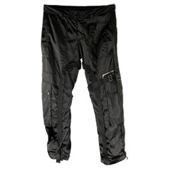 DOLCE & GABBANA Size L Black Polyester Blend Cargo Casual Pants