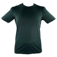 DOLCE 
GABBANA Size L Forest Green Cotton Crew Neck T-shirt