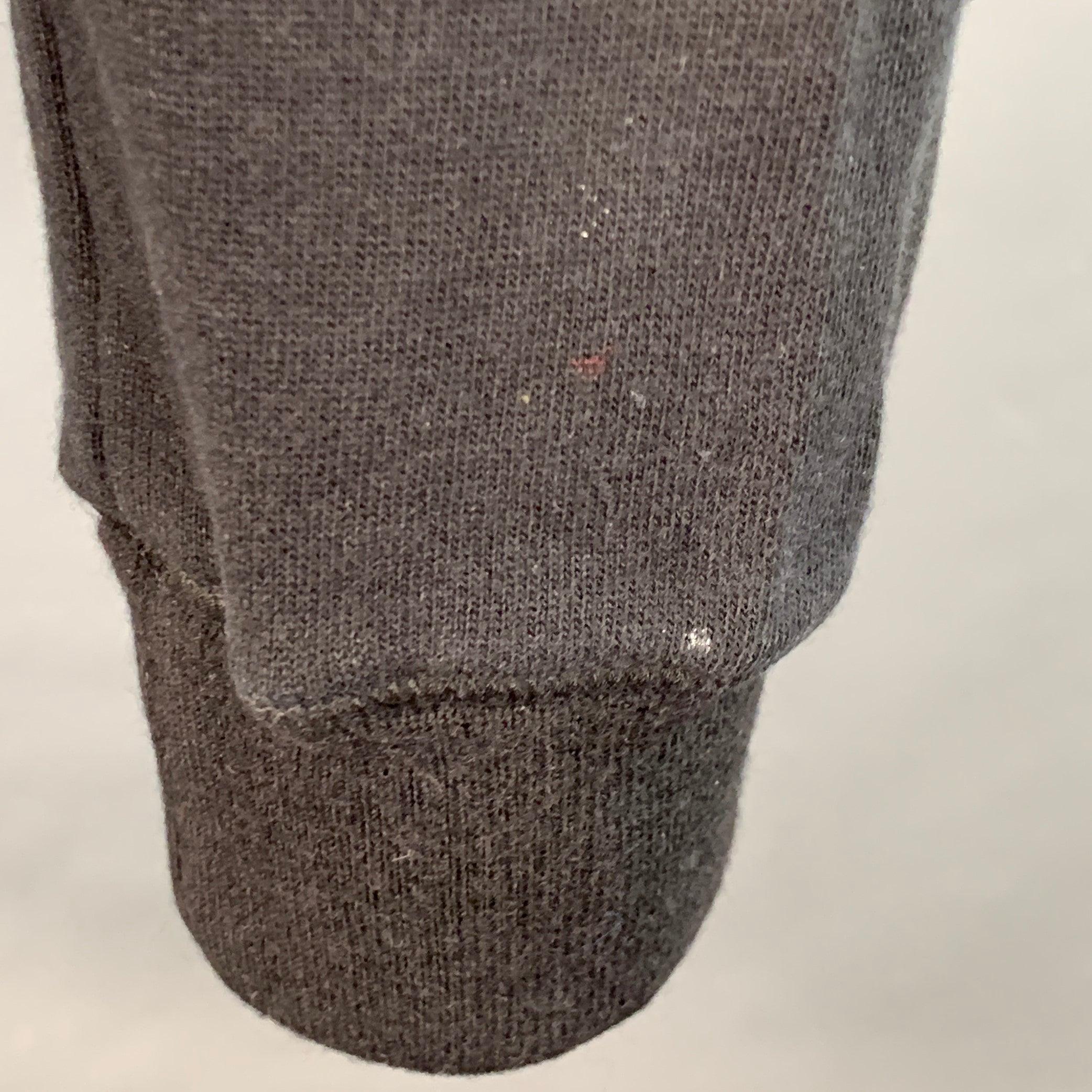 DOLCE & GABBANA Felpa con cappuccio in cotone e cachemire oro nero taglia M in vendita 1
