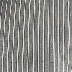 DOLCE & GABBANA Size M Grey White Stripe Cotton Button Up Long Sleeve Shirt
