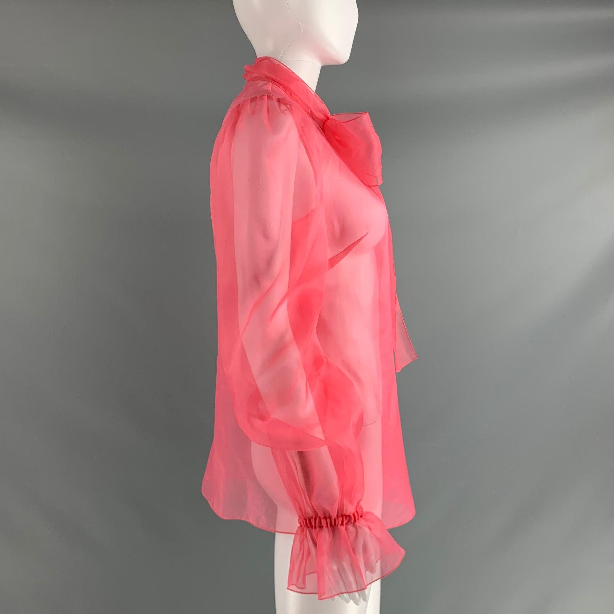 Pink DOLCE & GABBANA Size M Orange Coral Blouse Dress Top