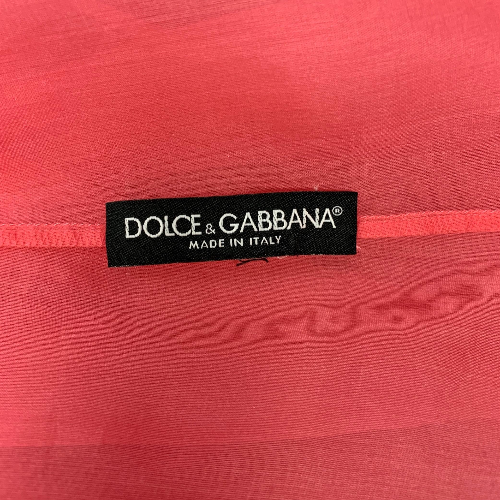 Women's DOLCE & GABBANA Size M Orange Coral Blouse Dress Top