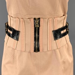 DOLCE & GABBANA Size M Tan Sheath Knee-Length Dress