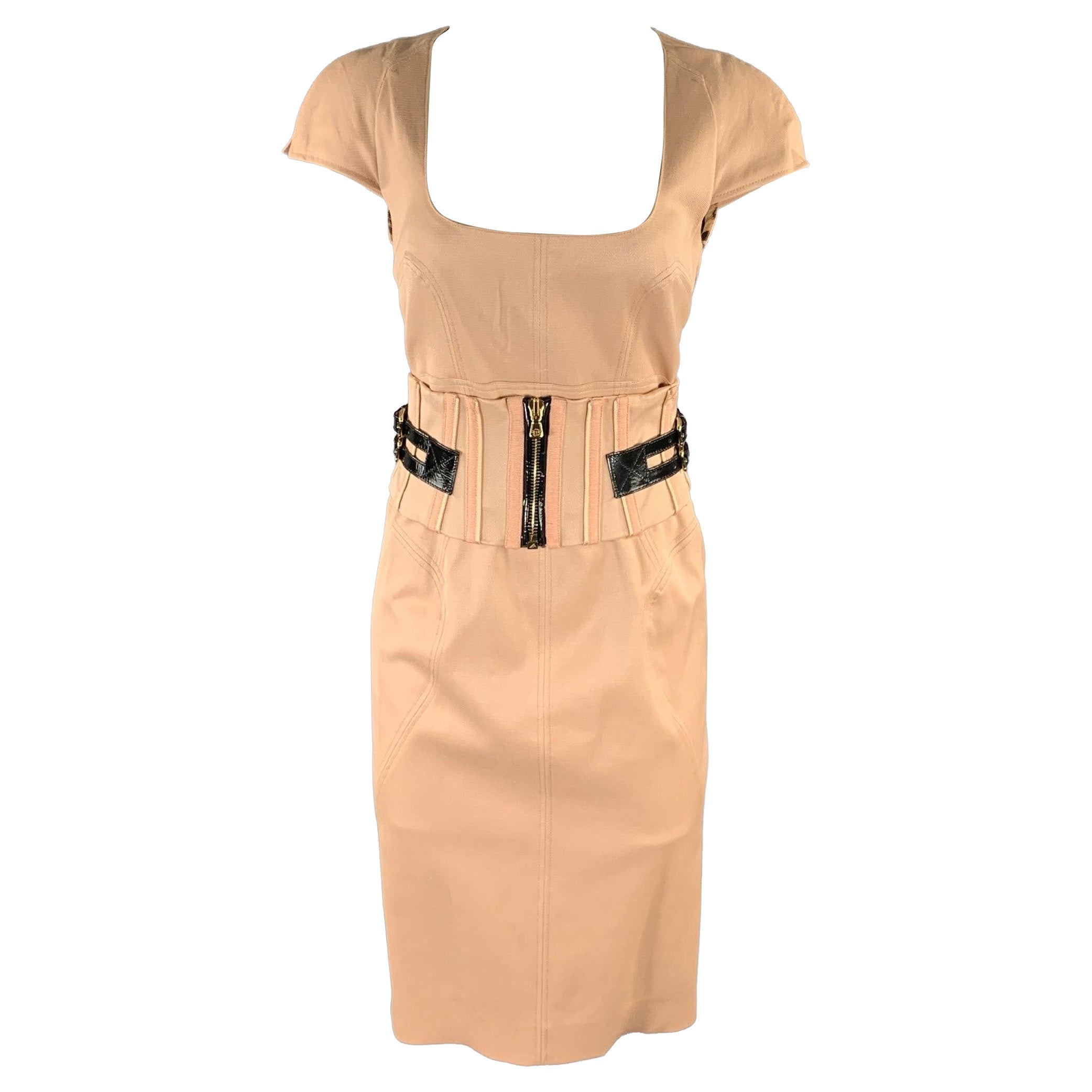 DOLCE & Gabbana Taille M Robe fourreau longueur genou de couleur bronze
