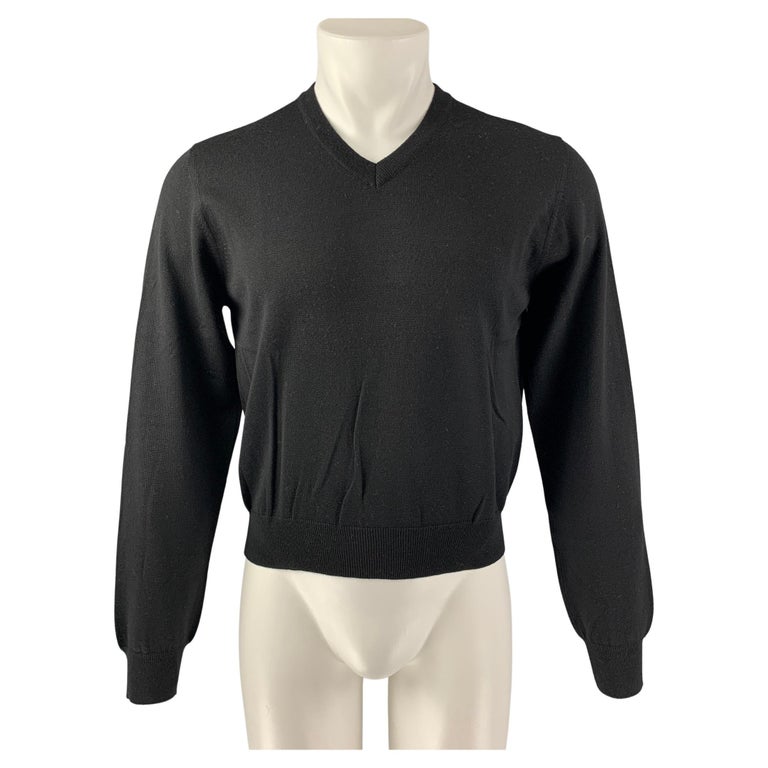 Dolce & Gabbana Black Embellished V-neck Pullover Sweater main image 1