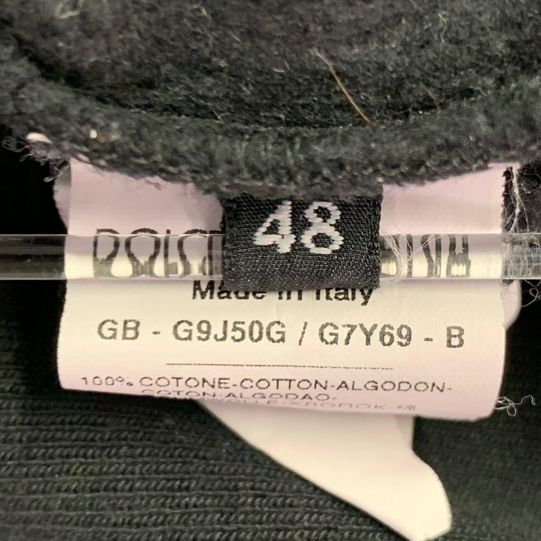 Dolce & Gabbana Taille S Sweat à capuche en coton noir imprimé Muhammad Ali en vente 2