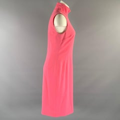 DOLCE & GABBANA Size S Pink Virgin Wool Sheath Knee-Length Dress