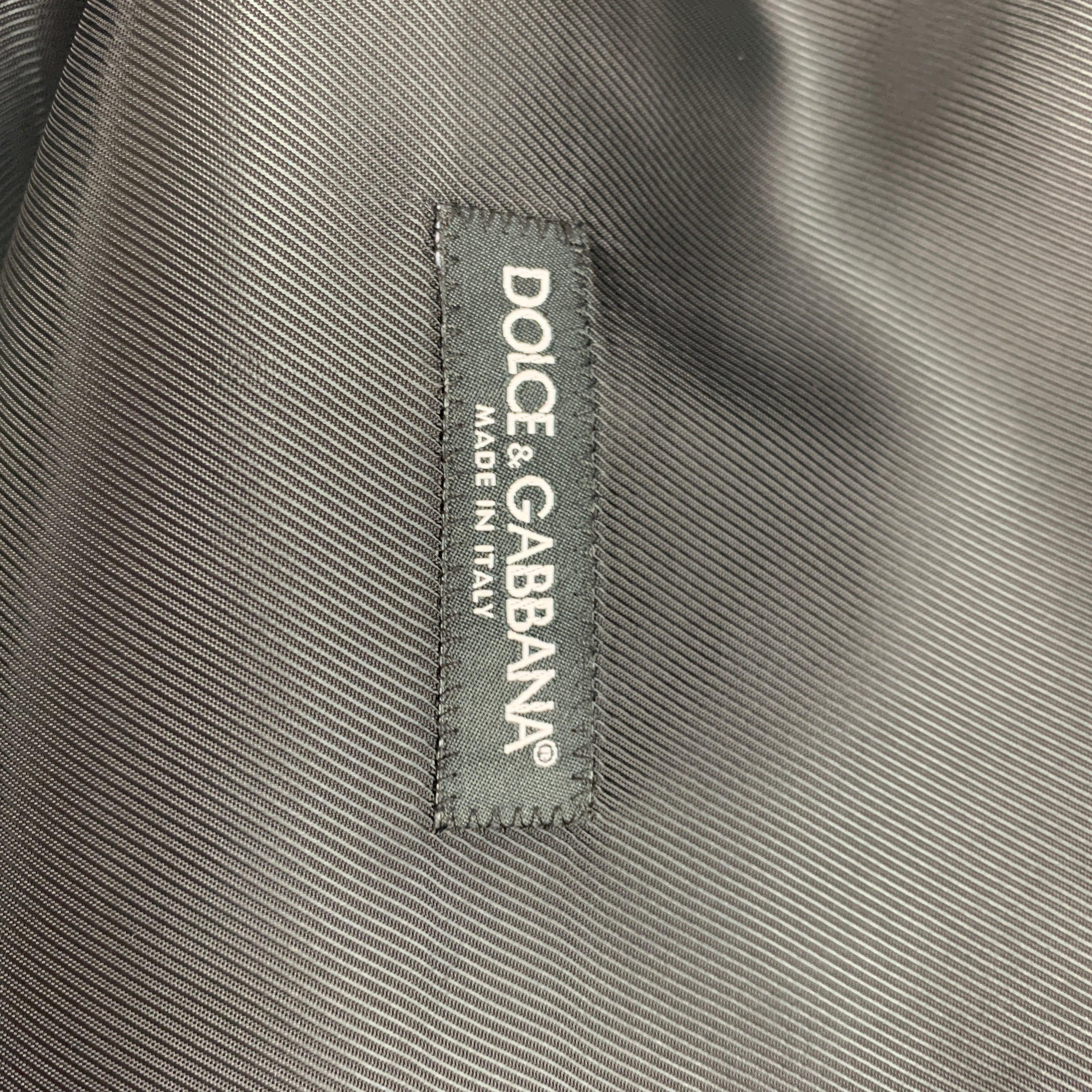 DOLCE & GABBANA Size XL Black Viscose Blend Buttoned Vest For Sale 1
