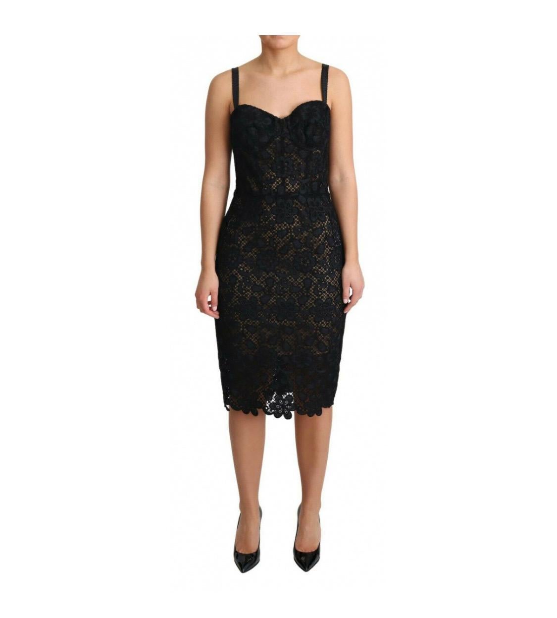 Dolce & Gabbana sleeveless sheath dress is
overlaid in delicate floral lace 6