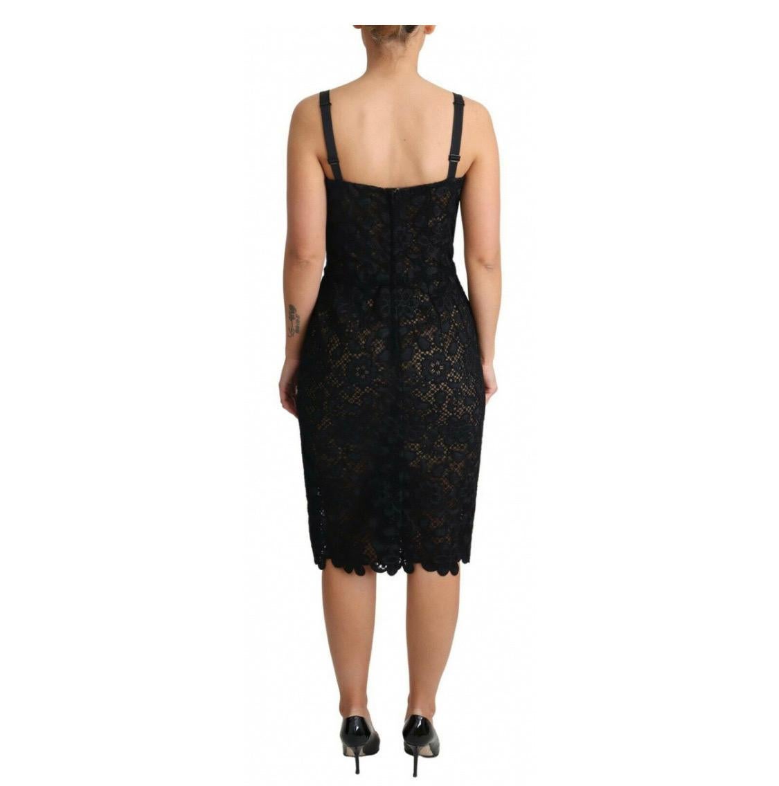 Dolce & Gabbana sleeveless sheath dress is
overlaid in delicate floral lace 7