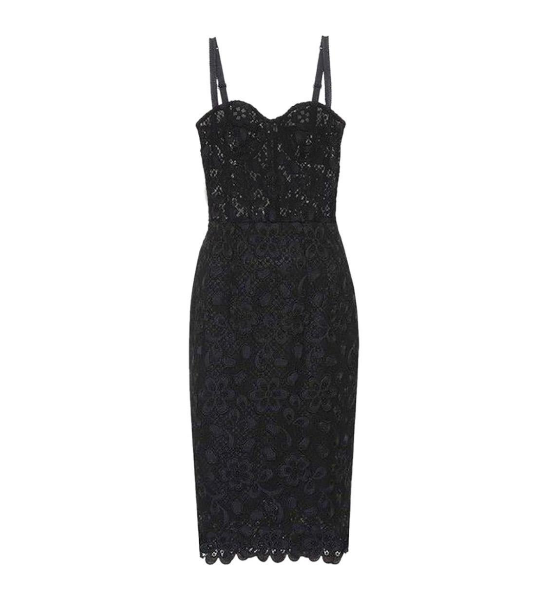 Dolce & Gabbana sleeveless sheath dress is
overlaid in delicate floral lace 2