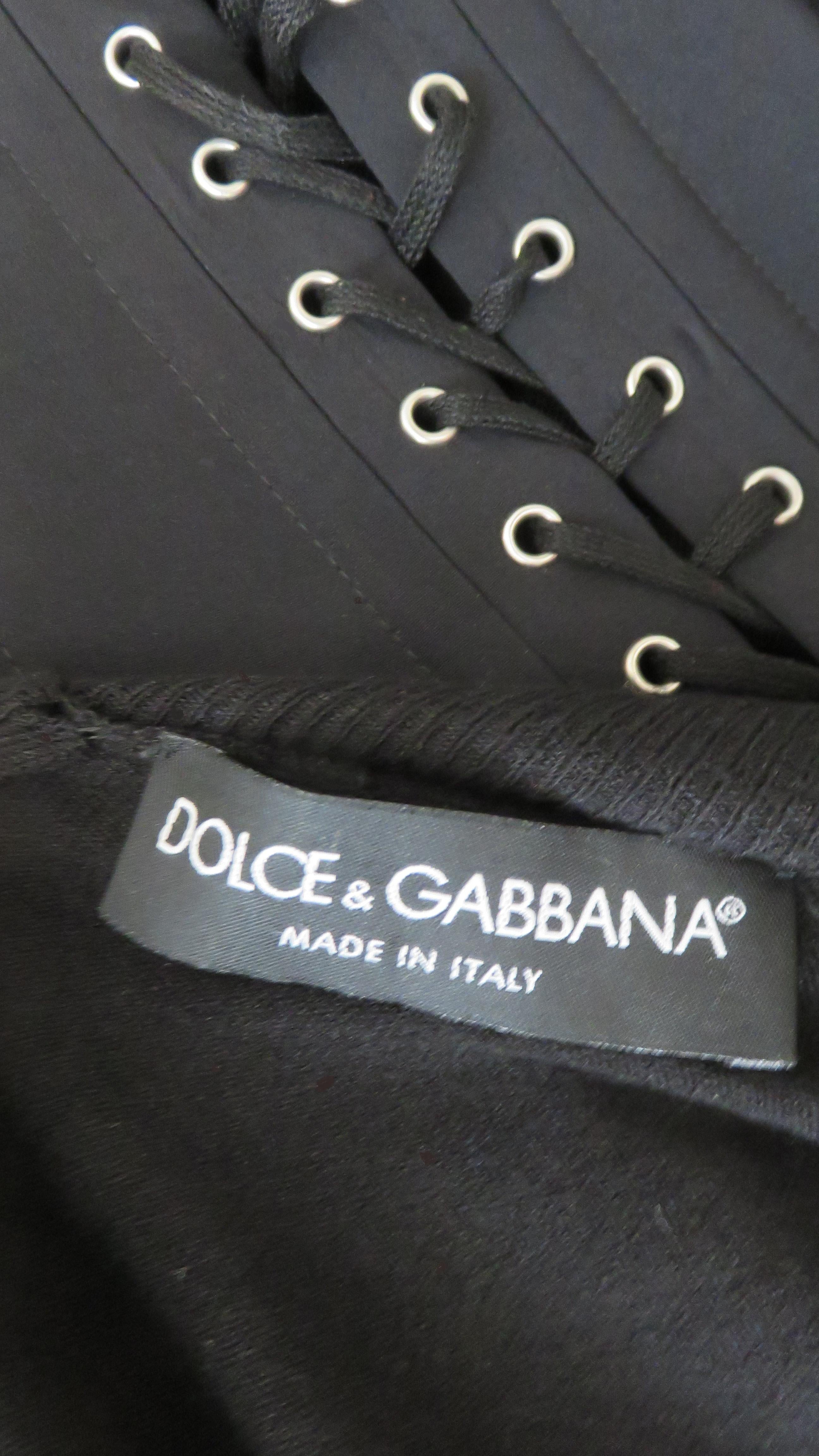 Dolce & Gabbana Lace up Corset and Cardigan Sweater Set 11