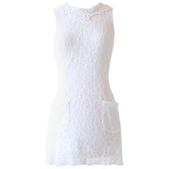 Dolce & Gabbana sleeveless white lace pocket mini dress IT 42 Dolce & Gabbana sleeveless white lace pocket mini dress IT 42