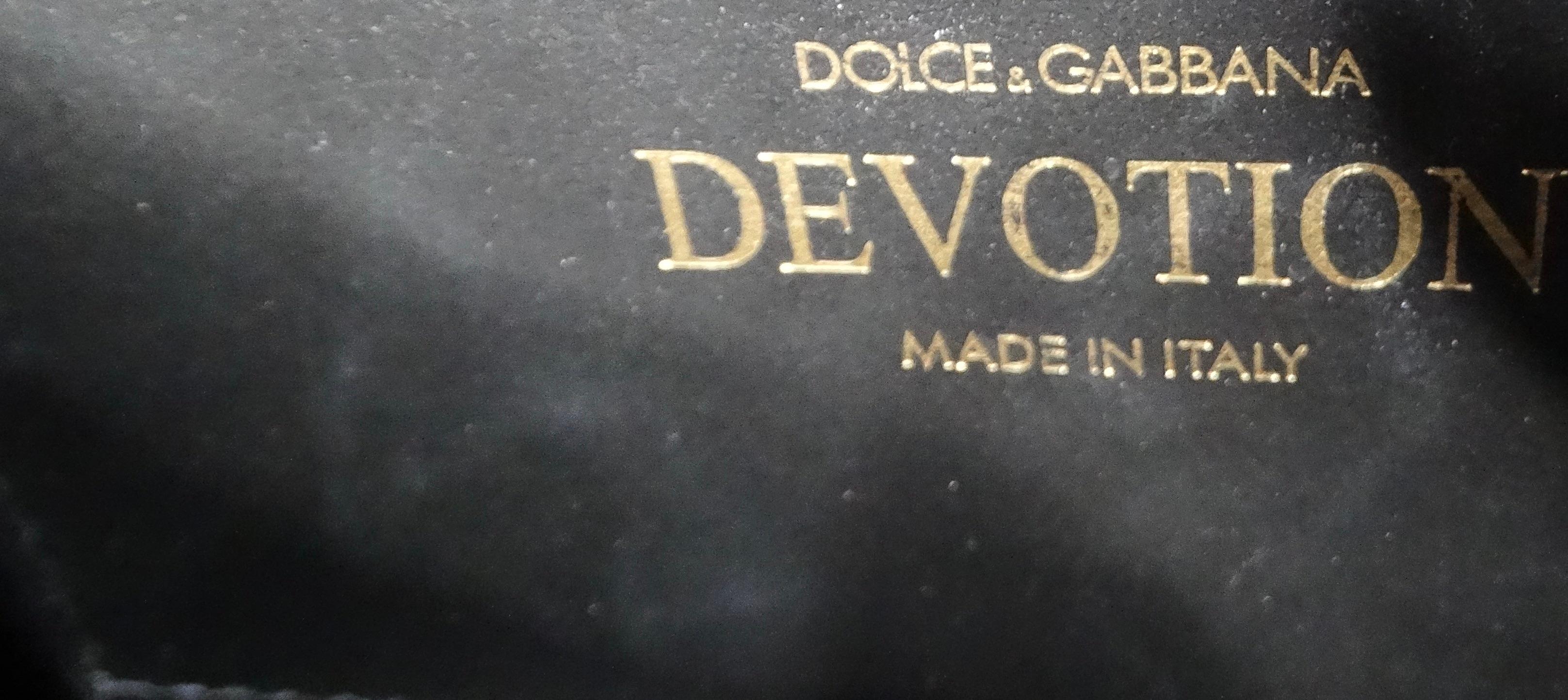 Dolce & Gabbana Small Black Calfskin Devotion Top Handle Bag For Sale 7