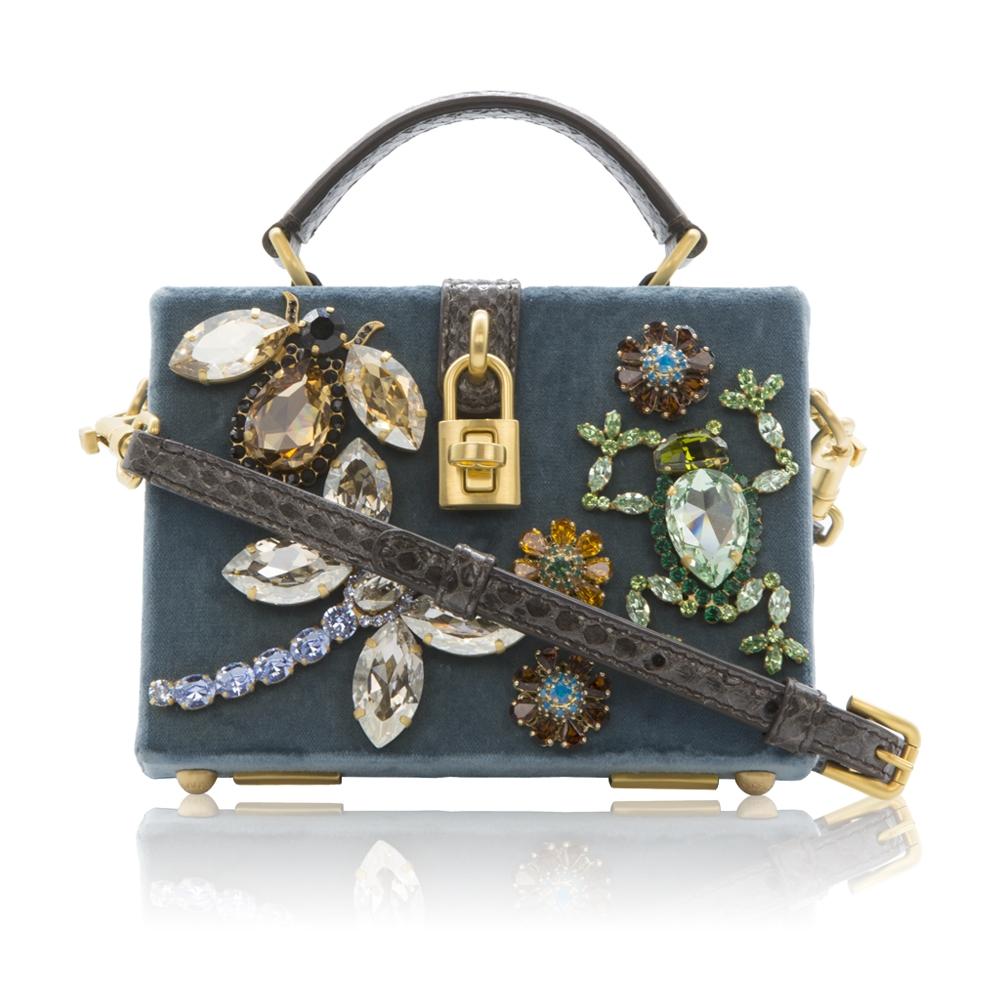 Gray Dolce & Gabbana Small Embellished Bag
