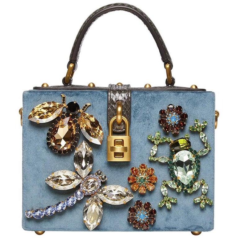 Dolce and Gabbana Powder Blue Leather Padlock Bag at 1stDibs