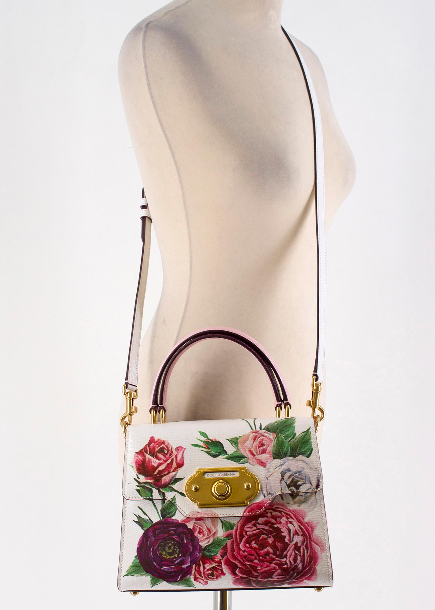 Dolce & Gabbana Small Welcome Floral Printed Bag 4