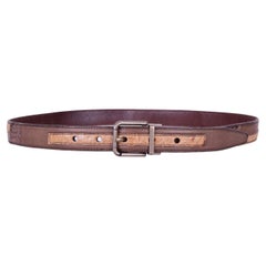 Dolce & Gabbana - Snake Crocodile Leather Belt Brown 85 / Men