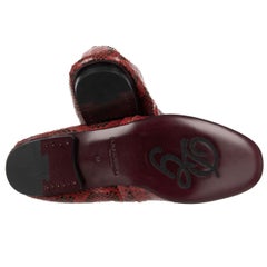 Dolce & Gabbana Snake Shoes Loafer Moccasins OTELLO Red 44 UK 10 US 11