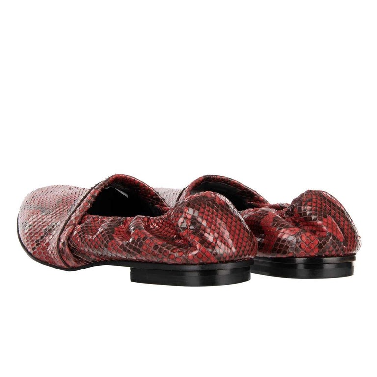 Chaussures Derby Dolce & Gabbana En Cuir Serpent - Noir Taille 44 - Neuf Avec Boîte