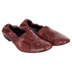 Dolce & Gabbana Snake Shoes Loafer Moccasins OTELLO Red 44 UK 10 US 11