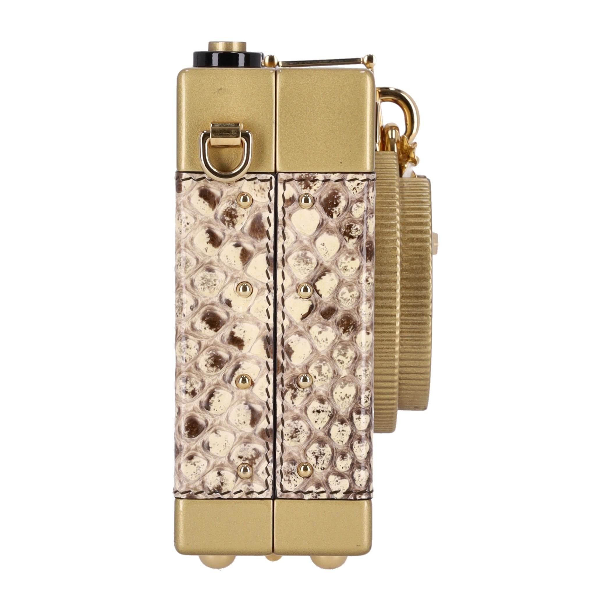 Dolce & Gabbana Snakeskin Camera Bag In Good Condition For Sale In London, GB