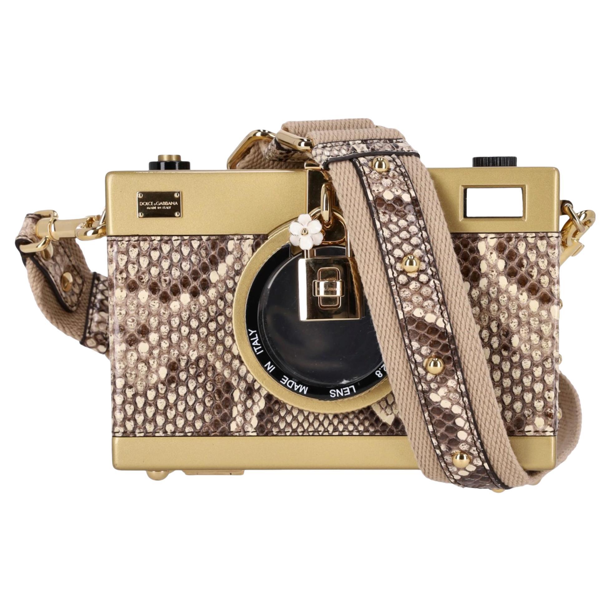 Dolce & Gabbana Snakeskin Camera Bag For Sale