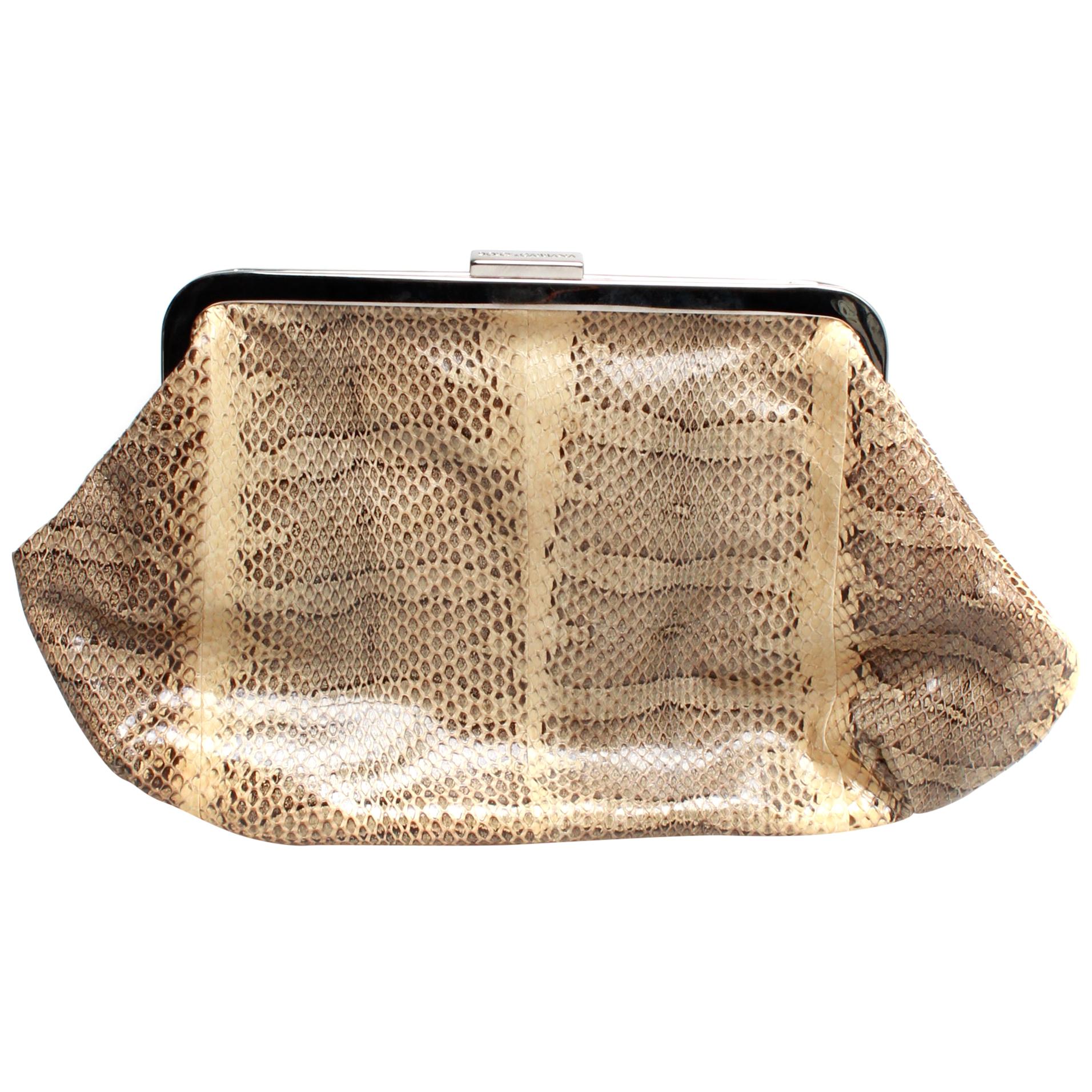 Dolce & Gabbana Snakeskin Clutch For Sale