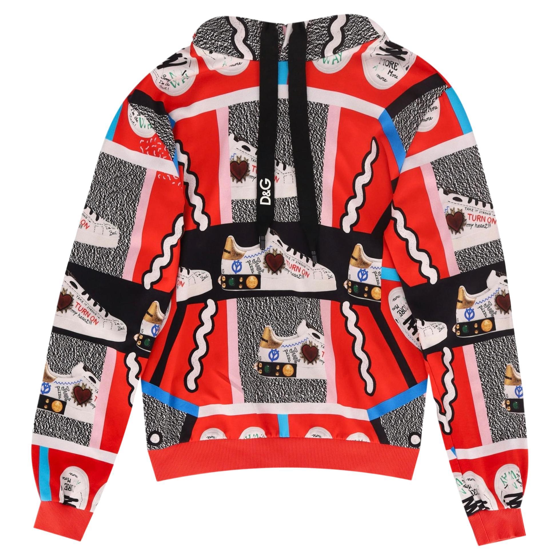 Dolce & Gabbana Sneakers Print Cotton Sweatshirt