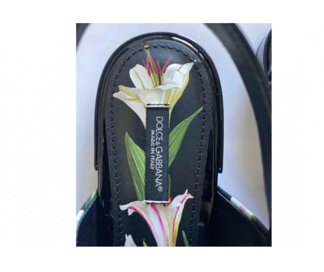 Dolce and Gabbana soft floral sandals flip flops shoes For Sale at 1stDibs