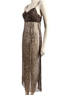 Dolce Gabbana Spring 1997 Kate Moss Leopard lingerie dress