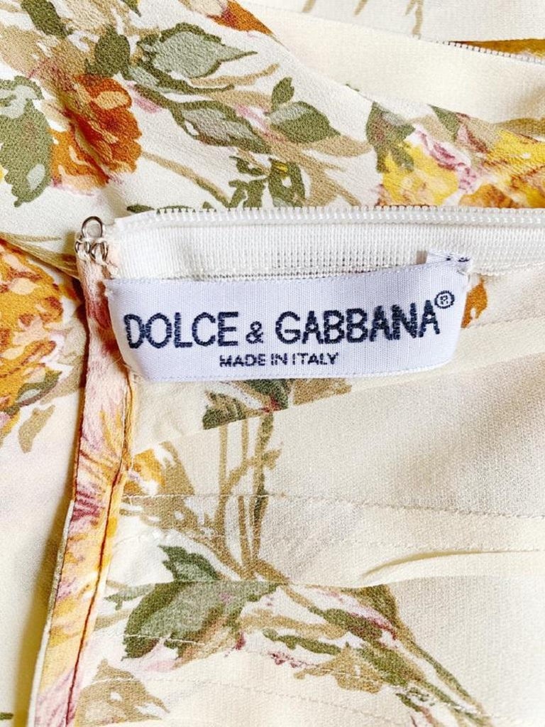 Dolce and Gabbana Spring 1997 Silk Dress For Sale at 1stDibs