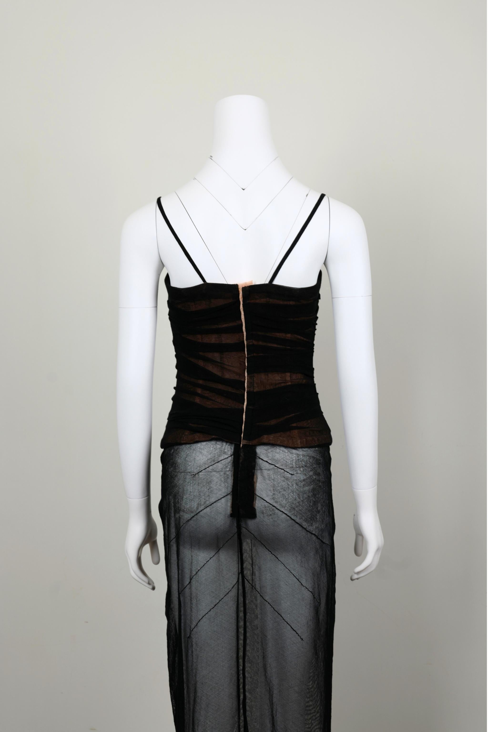 De las mujeres Dolce & Gabbana Primavera 1998 Vestido Mariposa Negro en venta