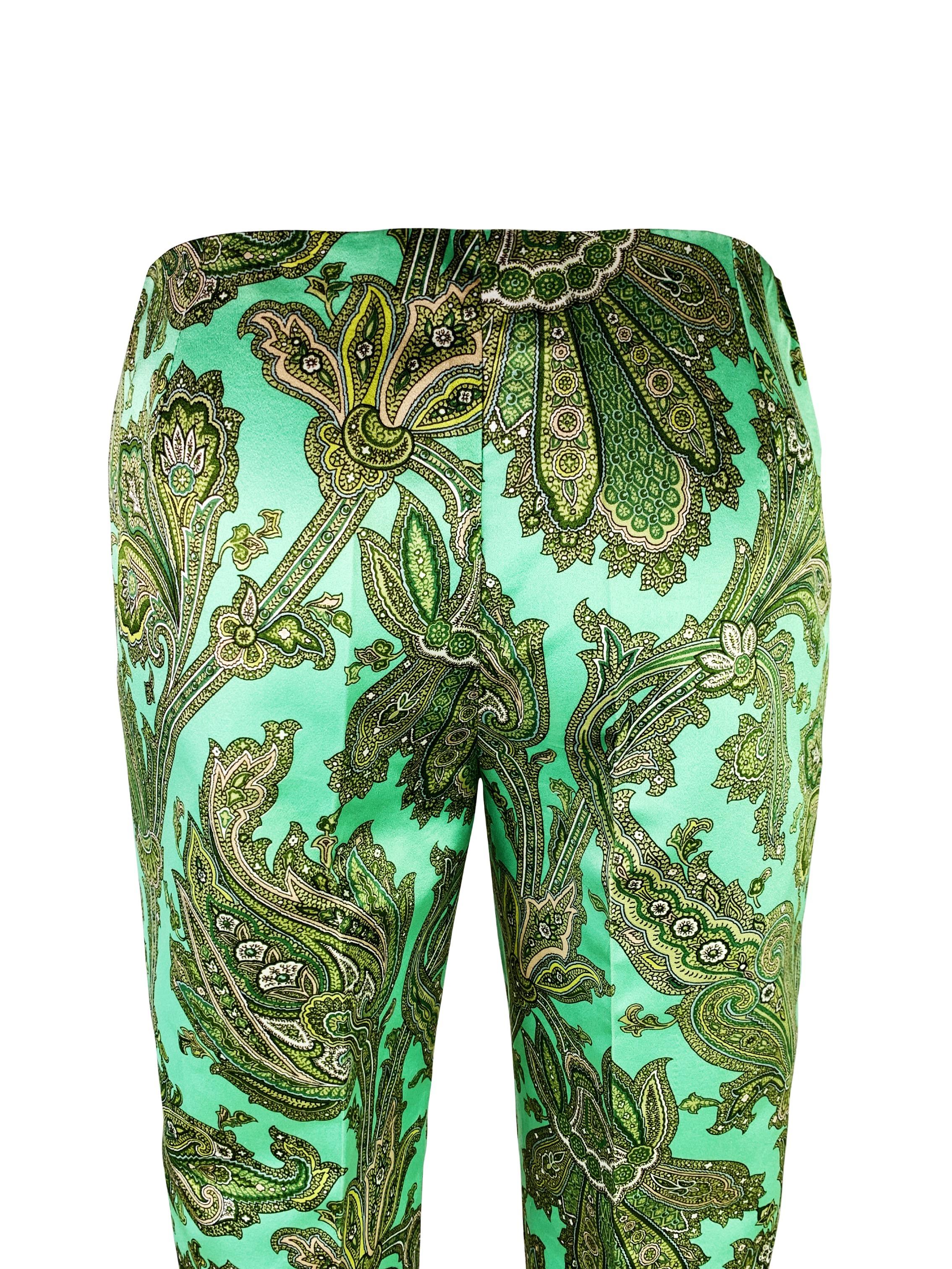 Dolce & Gabbana Spring 2000 Paisley Print Trousers In Good Condition For Sale In Prague, CZ