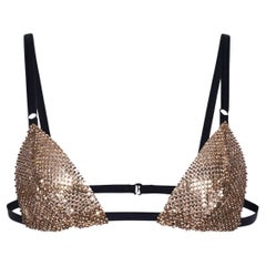 Dolce & Gabbana Spring 2000 Runway Sample Gold Bra