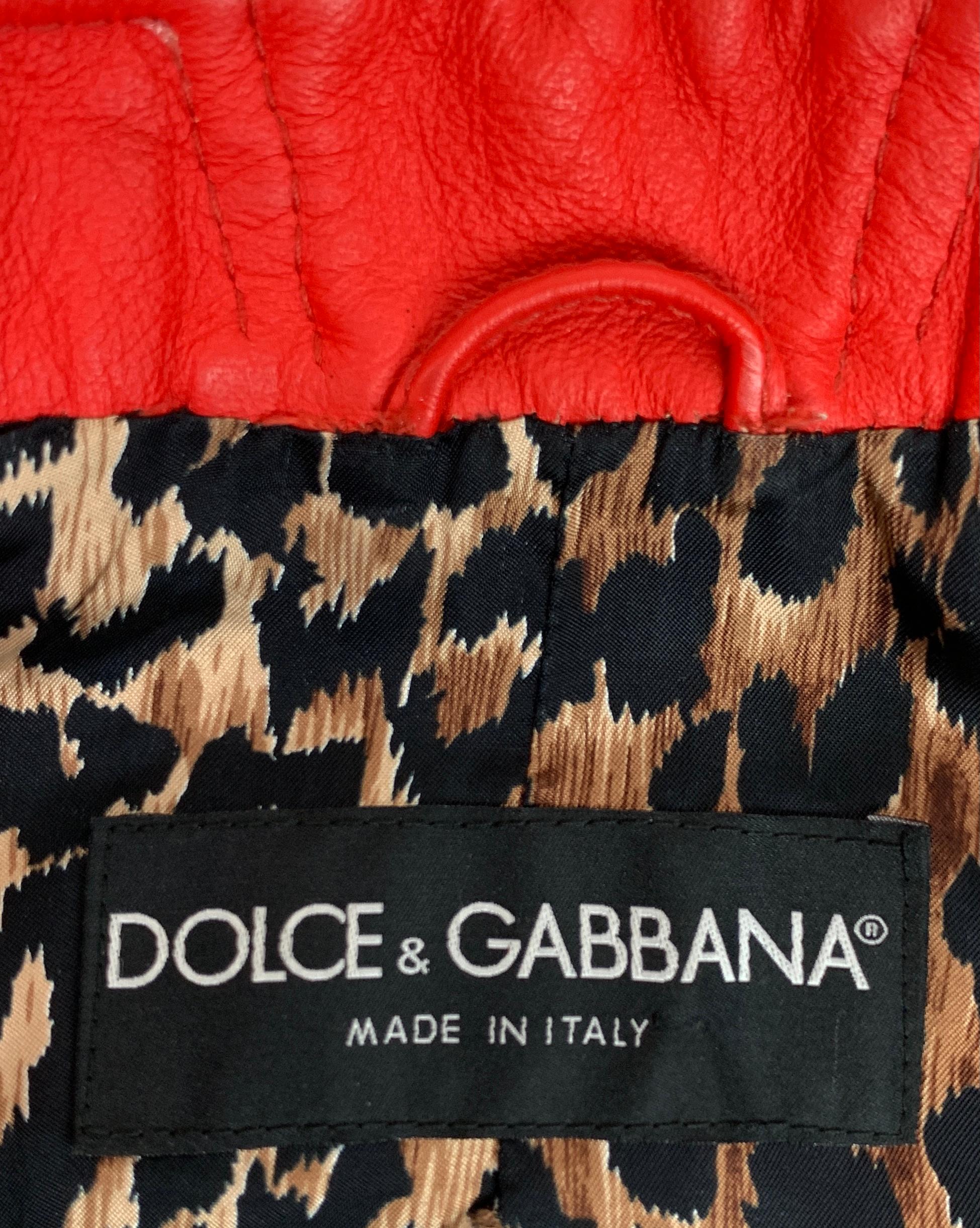 dolce and gabbana vintage leather jacket