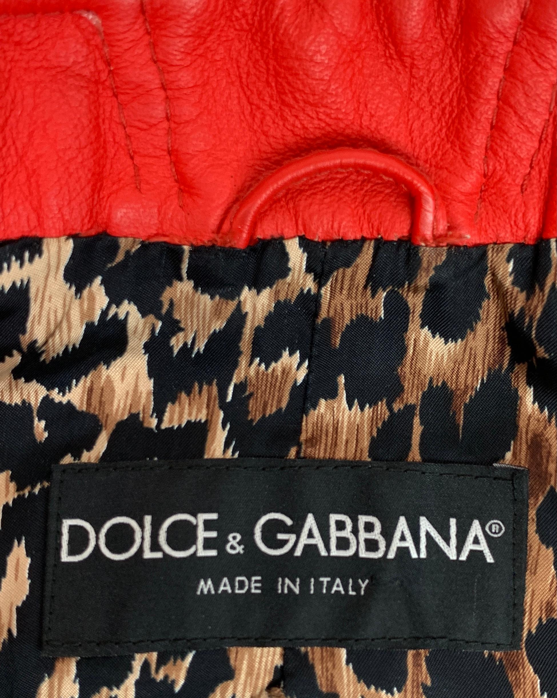 dolce & gabbana leather jacket vintage