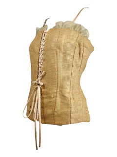 Dolce Gabbana Spring 2002 Look 12 Natural jute bustier