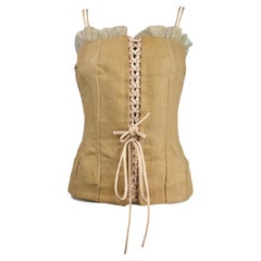 Dolce Gabbana Spring 2002 Look 12 Natural jute bustier