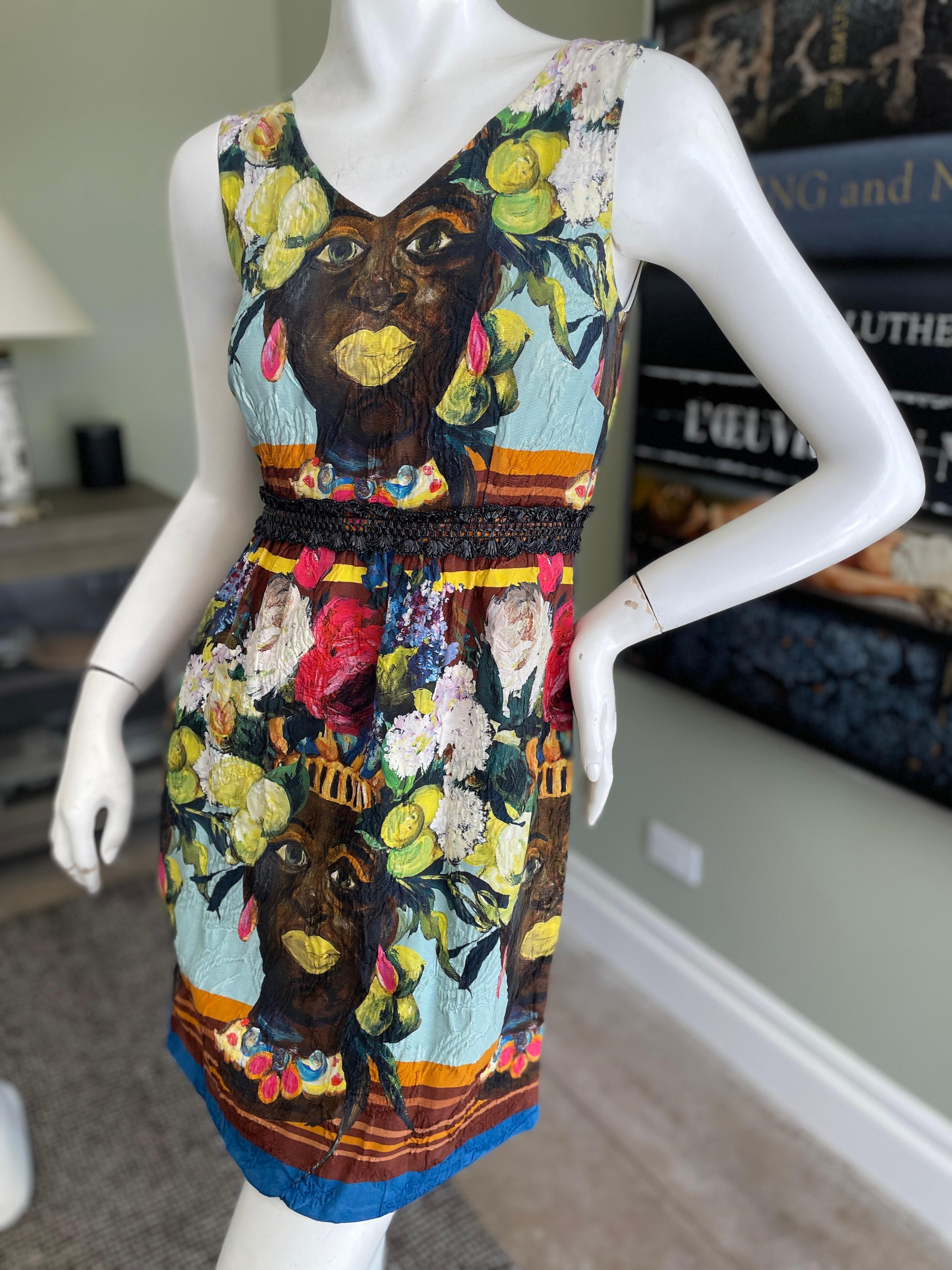 dolce & gabbana strapless woven raffia mini dress