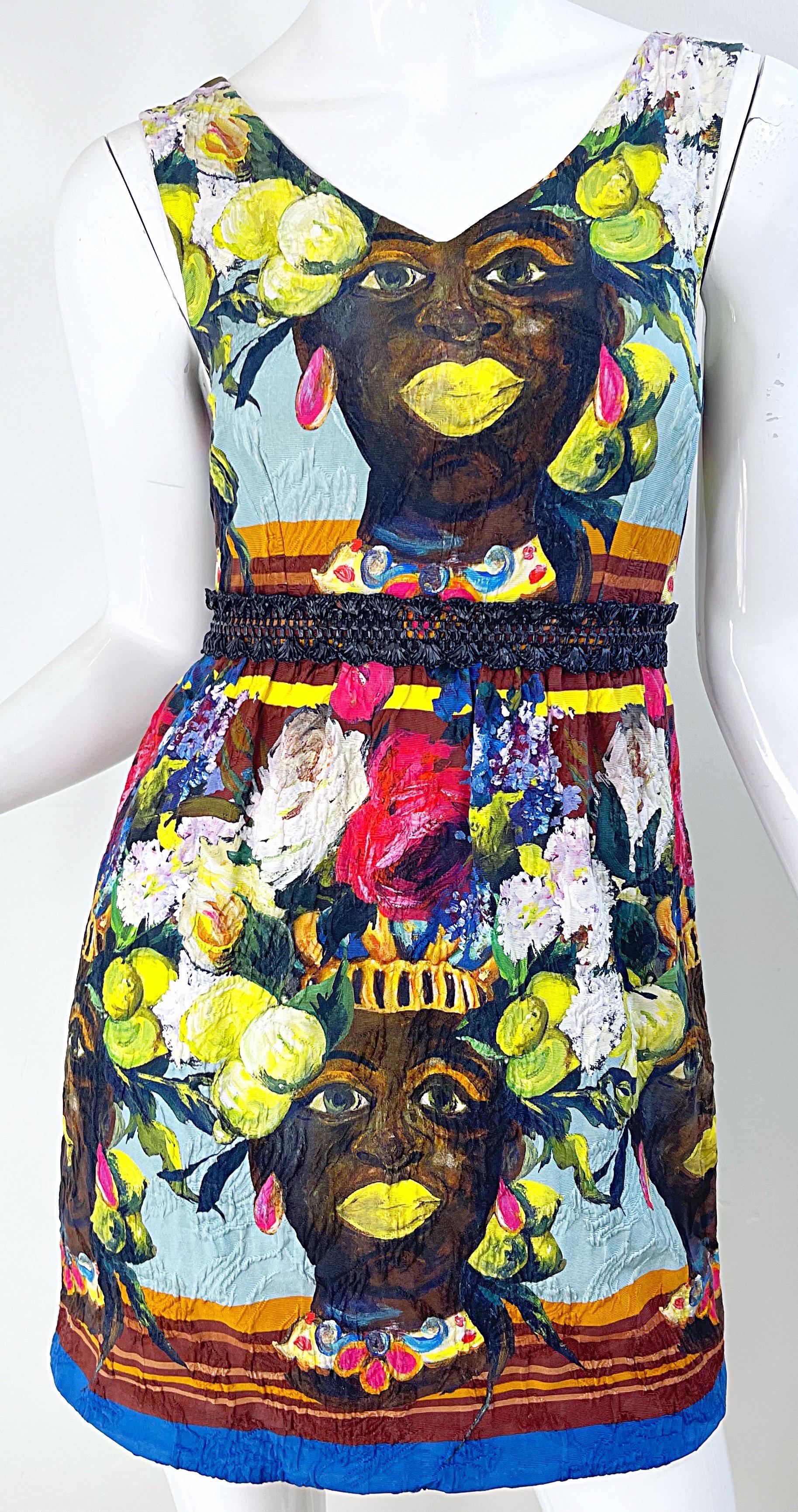 Robe Testa Di Moro mauresque sicilienne du défilé Dolce & Gabbana printemps 2013 taille 36 en vente 9
