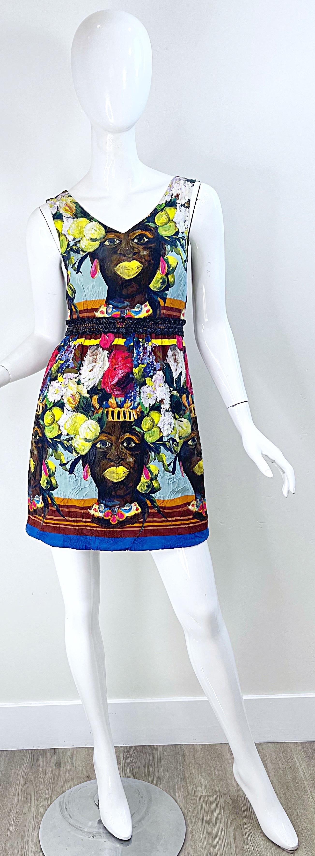 Robe Testa Di Moro mauresque sicilienne du défilé Dolce & Gabbana printemps 2013 taille 36 en vente 14