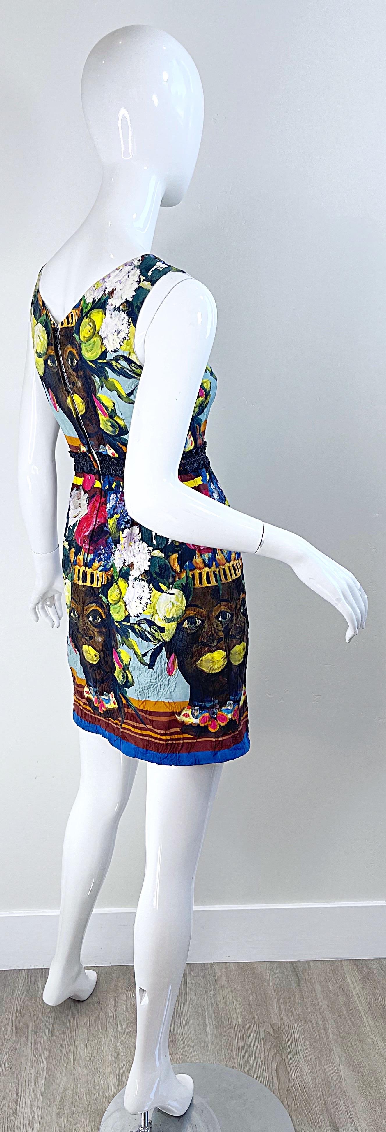 Robe Testa Di Moro mauresque sicilienne du défilé Dolce & Gabbana printemps 2013 taille 36 Pour femmes en vente