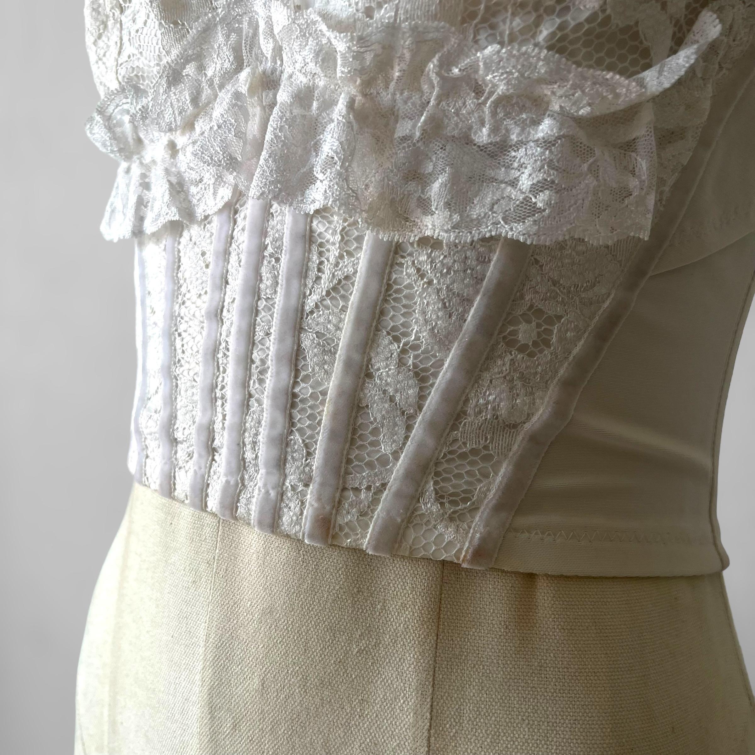 Women's Dolce & Gabbana Spring Summer 1993 Collection White lace corset