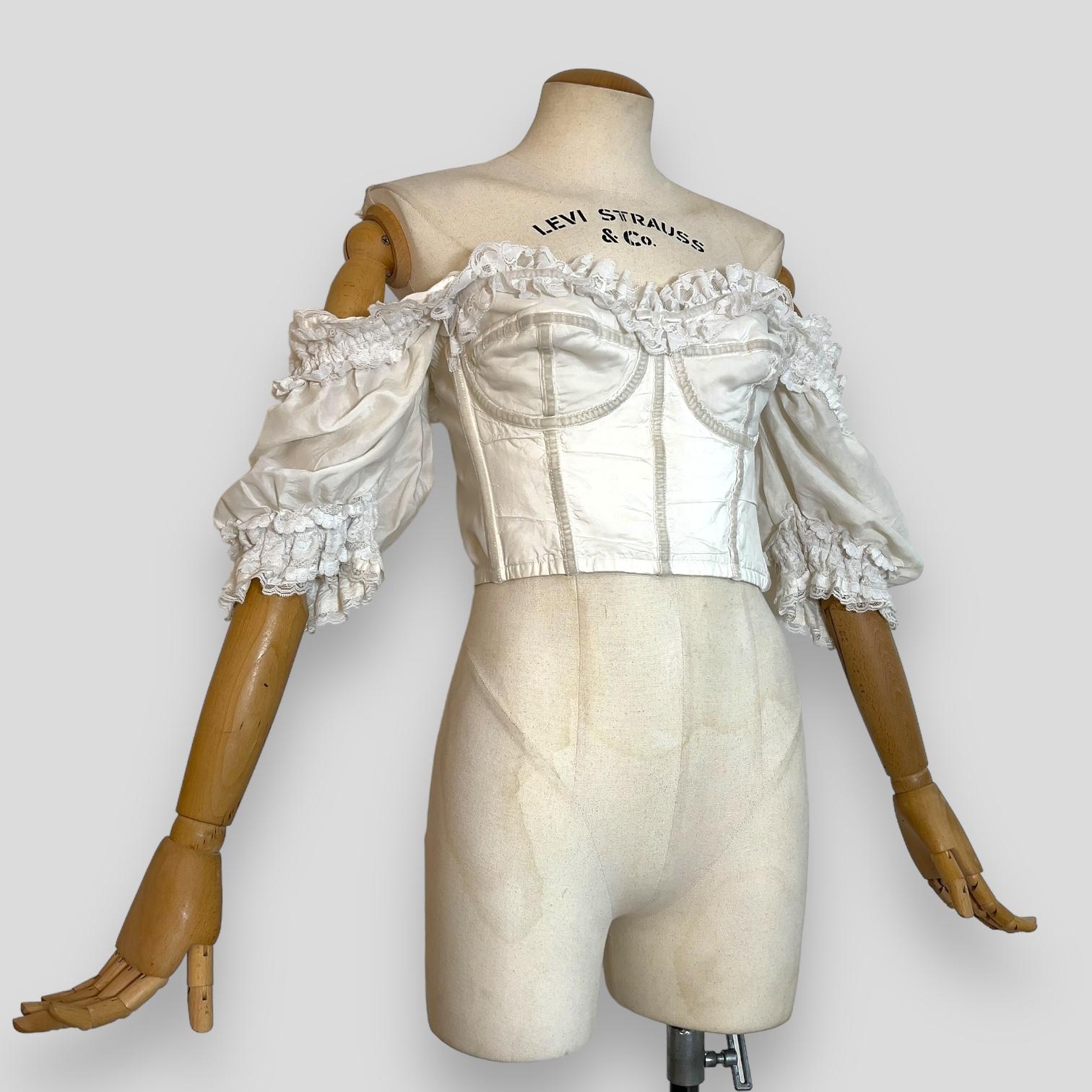 Dolce & Gabbana Spring Summer 1993 Collection White lace corset 2